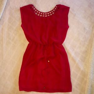 Pink/red evening dress